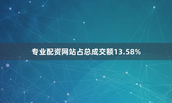 专业配资网站占总成交额13.58%