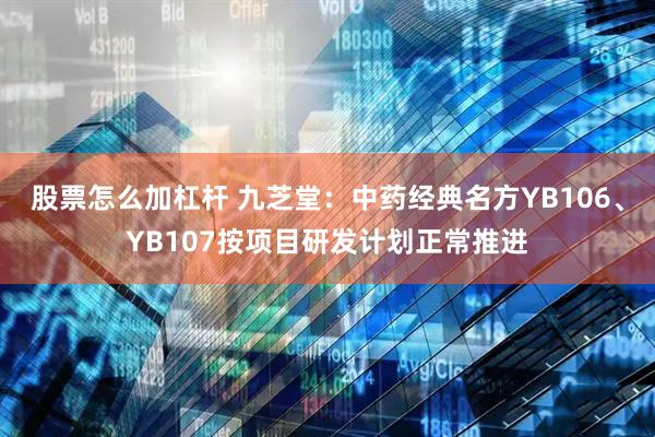 股票怎么加杠杆 九芝堂：中药经典名方YB106、YB107按项目研发计划正常推进