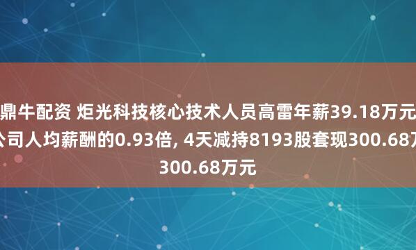 鼎牛配资 炬光科技核心技术人员高雷年薪39.18万元是公司人均薪酬的0.93倍, 4天减持8193股套现300.68万元